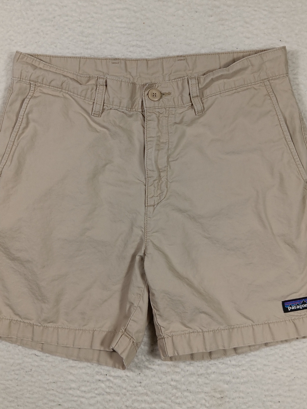 Patagonia Shorts Mens 31 Tan Lightweight All-Wear Hemp 6" Inseam Outdoor Hiking